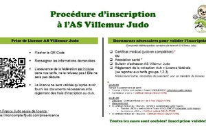 Procédure d’inscription à l’AS Villemur Judo