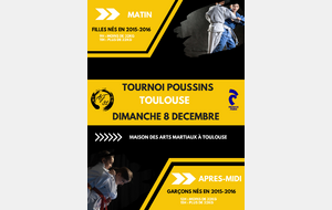 AVENIR JUDO 31 : TOURNOI POUSSINS DE TOULOUSE : JUDOKAS NÉS EN 2015/2016