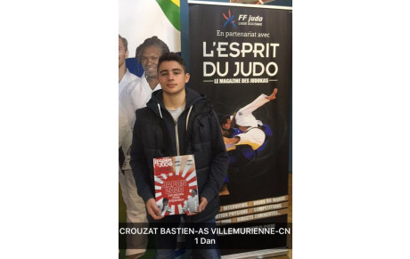 Une nouvelle ceinture noire au Club DE JUDO DE VILLEMUR